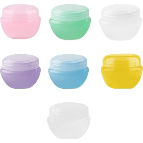 5pcs 5g Empty Cosmetic Refillable Bottles Mix Color Small Plastic Eyeshadow Makeup Face Cream Jar Pot Container Bottle
