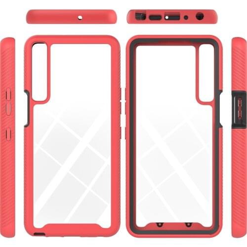 Shock Absorption Bumper + Rugged Clear Back Shell Phone Case for LG Stylo 7 4G Transperant Cover Case