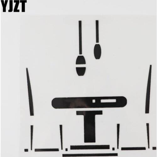 YJZT 14.3CM×14.7CM Tables And Chairs Car Sticker Furniture Vinyl Decal Black/Silver 13E-0018