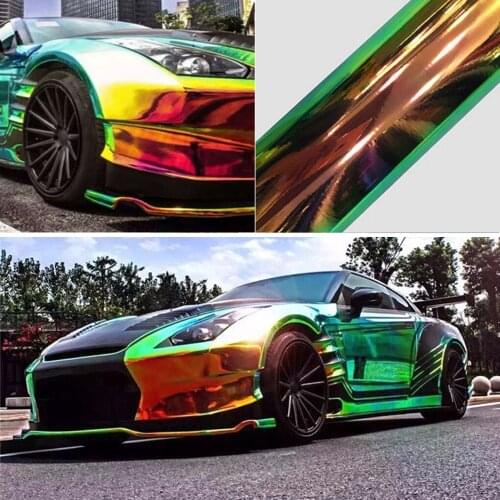 Sunice Black/White Backing Car Wrap Vinyl Rainbow Holographic Film Chrome Car Body Styling Wrapping Decor 138cmx30cm/50cm