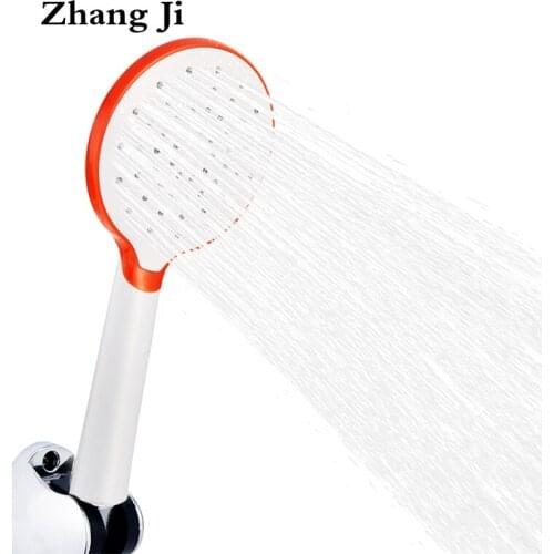 Zhang Ji Ultrathin Candy Color Rain Spray Bathroom Shower Heads Large panel High Pressure Boost ABS Bathroom Round Showerhead