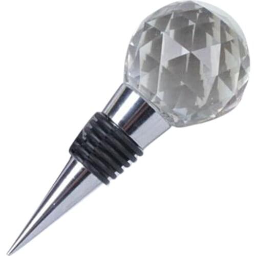 Elegant Reusable Vacuum Sealed Rhinestone Red Wine Bottle Stopper Cork Gift