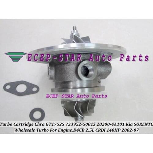 Free Ship Turbo Cartridge CHRA GT1752S 733952 733952-5001S 28200-4A101 28201-4A101 282004A101 For KIA Sorento 02- 2.5L CRDI D4CB