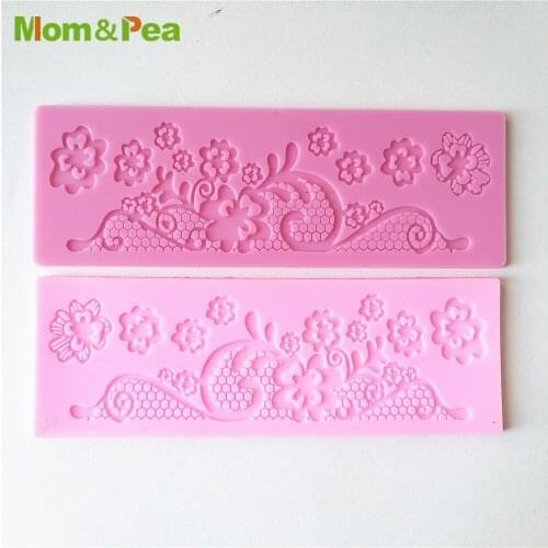 KCL505-506 Floral Small Lace Pad Silicone Mold Sugar Paste Fondant Cake Decoration 3D Mould