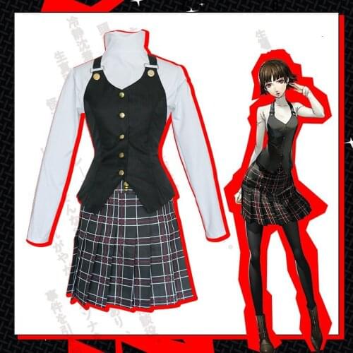 Amine Persona 5 Cosplay Costume Queen Makoto Niijima Cosplay Costume School Uniform Fancy Party Halloween Costumes