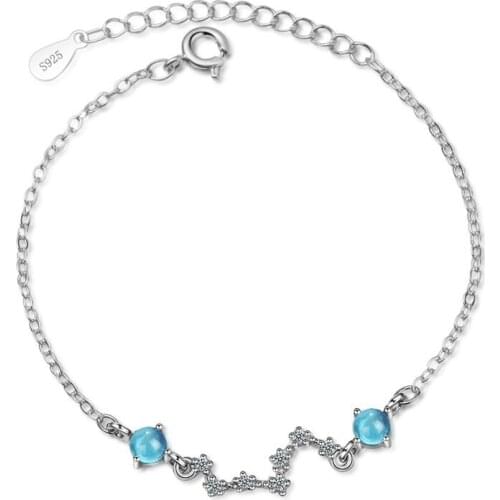 Trendy Crystal Dipper Design Bracelet For Women Jewelry Charm 925 Sterling Silver Bracelet Lady Party Accessories Fashion Gift