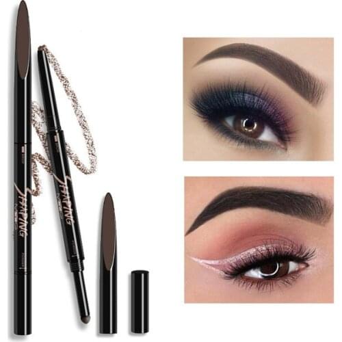 MYG eye make up double effect eyebrow pencil easy to draw long-lasting makeup natural stereoscopic waterproof eyebrow pen