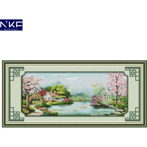 NKF The Plantation of Love Cross Stitch Handicraft 11CT14CT Cross Stitch Kit Embroidery Needlework Christmas Decoration for Home