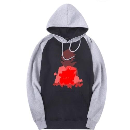 One Piece Mans Raglan Sweatshirts Hooded Warm Printing Pullovers Brand Winter Hoodies Male Black Breathable Moletom Masculino