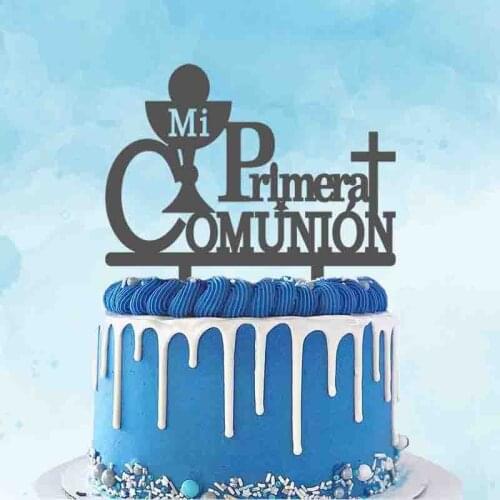 Personalized Kids Communion Party Cake Topper Spanish Mi Primera Comunión Topper For Primera Comunión Party Cake Decoration