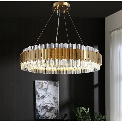 Postmodern Crystal LED Chandelier Ceiling Living Room Bedroom Dining Room Creative Villa Lobby Study Personality Hanging Lights