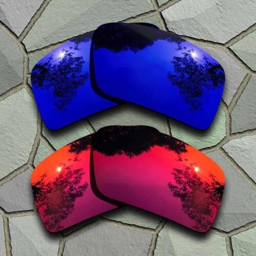 Violet Blue&Violet Red Sunglasses Polarized Replacement Lenses for Oakley Eyepatch 2