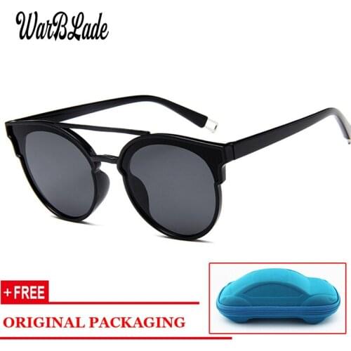 WarBLade 2019 Fashion Hot Butterfly Sunglasses Women Luxury Plastic Ocean Lens Sun Glasses Classic Retro Outdoor Oculos with Box