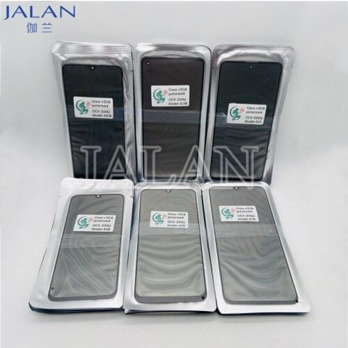 Ori 5pcs 3 in 1 Glass With Polarizer And OCA Film For Samsung A10 A41 A21S A51 A40 A50 A70 M30 M21 M31 A80 A90 LCD Screen Repair