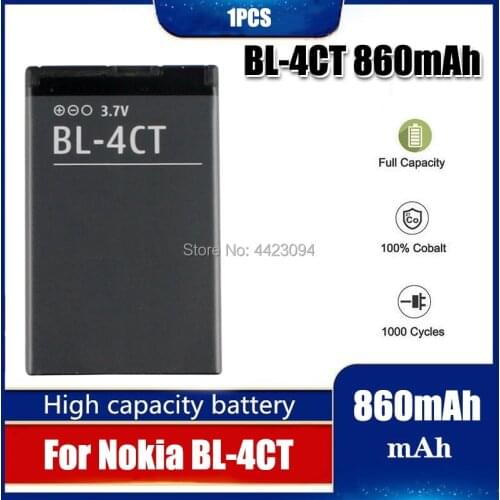 1pc 2020 Replacement BL4CT BL-4CT BL 4CT Phone Rechargeable Battery For Nokia 5630 7212C 7210C 7310C 7230 X3-00 2720F 6702S