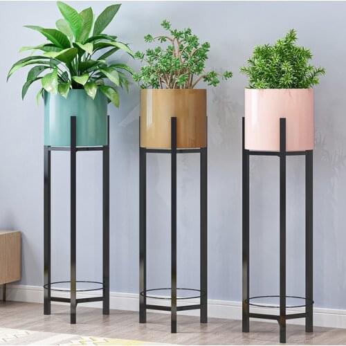 Iron flower stand indoor home balcony decoration storage shelf living room simple flower pot green dill plant stand rack