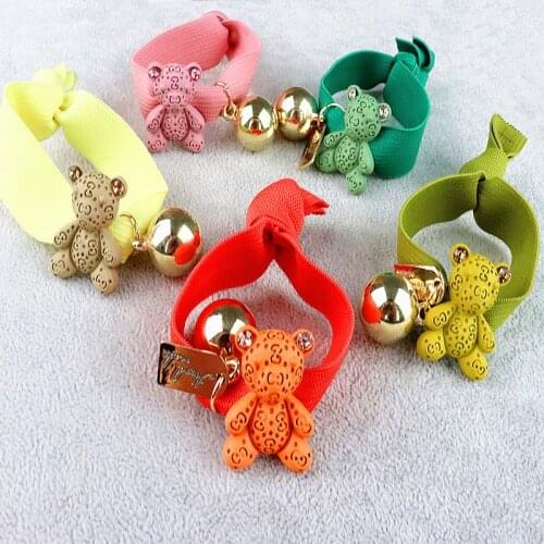 1Pcs Korean Bear Women Hair Rope Knotted Hair Ring Fashion Wild Tie Adult Elastic Hair Rubber Bands Ponytail Head Rope Hairbands