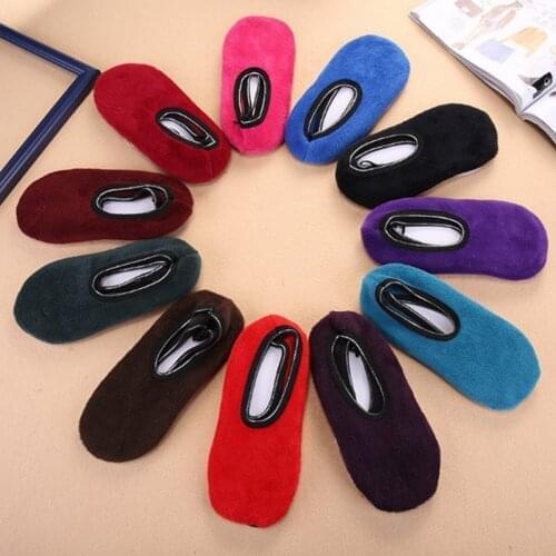 Womens Ladies Slipper Non-Slip Anti-skid Socks Warm Soft Fleece Gripper Slippers