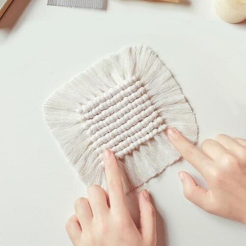 1Pcs Placemat Nonslip Handwoven Placemat Coaster Thickened Cup Mat Heat-Resistant Dining Mat For Home Kitchen Restaurant