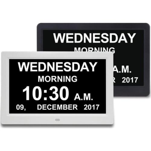 10.1 Inch 1024x600 RGB 9 Languages Digital Clock Calendar with Date Day Reminder with Remote Controller