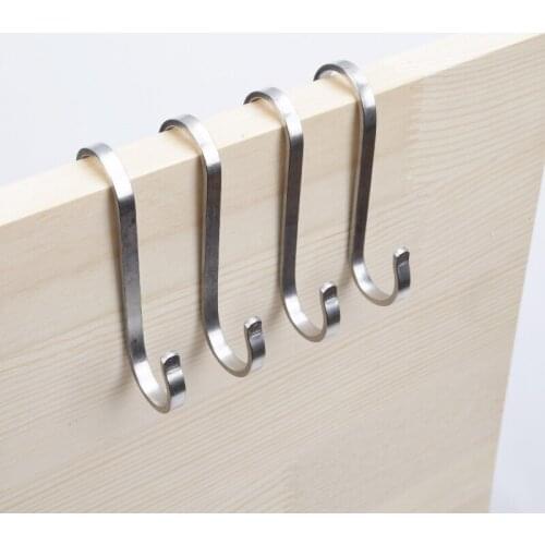 10pcs to 20pcs Stainless Steel Household Hooks for Hanging S Shape Hanger Bayonet Practical Storage Holder for Kitchen Cabinet