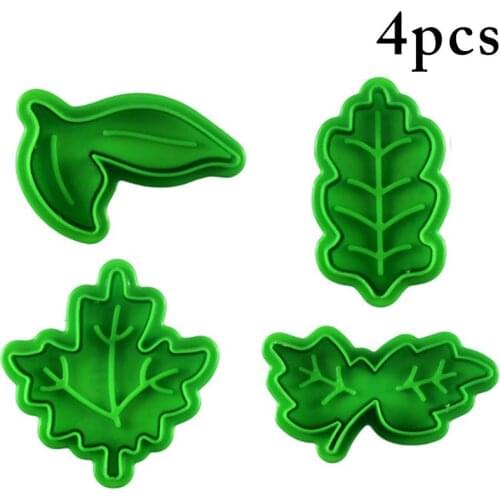 4 Pcs/Set Cake Mold Creative Leaf Shape Fondant Candy Jelly Decor Molds Kitchen Making Pastry Tools Bakeware Sets Accessories