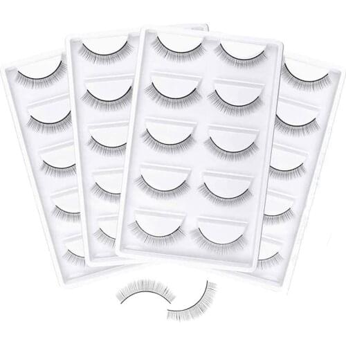 10/20 Pairs Training False Lashes False Eyelash Extension Practice Lashes Beginners Self Adhesive Lash Strips Eye Makeup Tools
