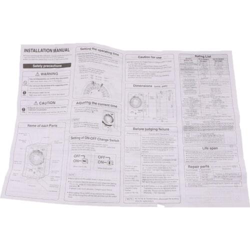 AC 100V-240VAC Mechanical Time Switch Chronometry Timer with Clear Cover, Din Rail Mounting