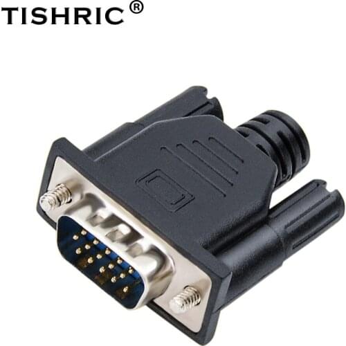 TISHRIC VGA Virtual Display Adapter Male Dummy Load Plug VGA EDID Headless Ghost Hdmi Dummy Plug Virtual Display Emulator