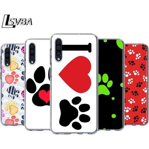 Dog footprint Fashion For Samsung Galaxy A90 A80 A70 A60 A50 A40 A30 A32 A52 A72 A02S A2 A20S A20E A10S A10E A10 Phone Case