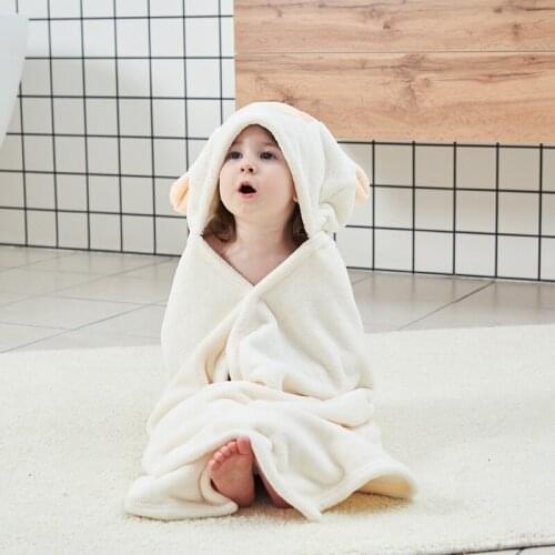 Baby Soft Robe Cartoon Hoodies Rabbit Cloak Girl Boys Sleepwear Bath Towels Kids Bathrobe Pajamas Childrens Clothing Costumes