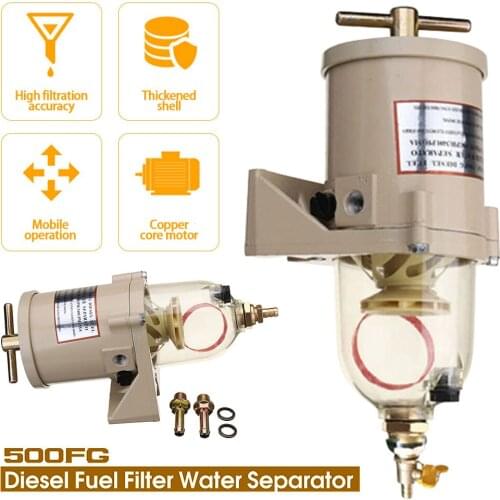 500FG 500FH Diesel Fuel Filter Oil/Water Separator Marine Boat Trucks 90GPH Boat Fuel Filter Marine Engine Fuel Water Separator