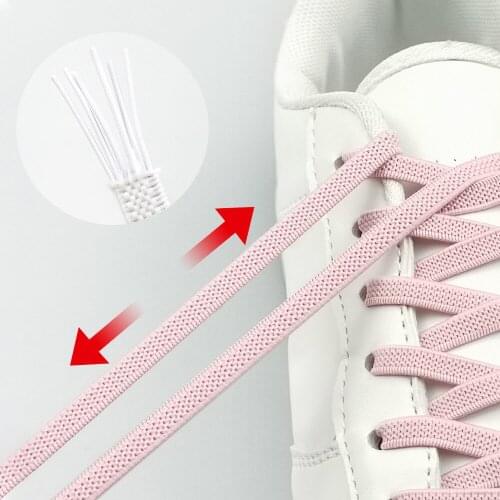 Elastic No Tie Shoelaces Semicircle Shoe Laces For Kids and Adult Sneakers Shoelace Quick Lazy Metal Lock Laces Shoe Strings