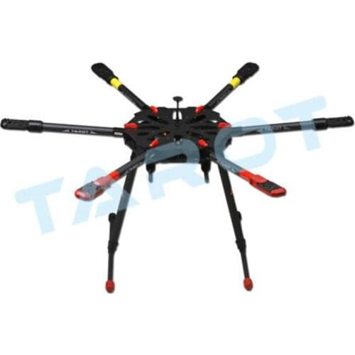 TAROT X6 ALL Carbon HEXA Copter Kit TL6X001 Set with Electric Retractable Landing Skids and Folding Arm for FPV Photography