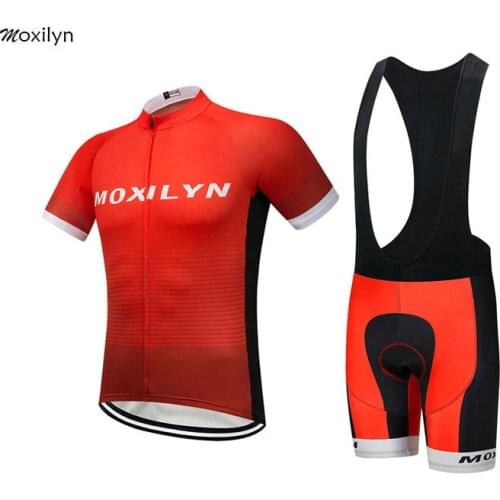 Moxily 2019 Pro Summer Cycling Jersey Set Mountain Bike Clothing MTB Bicycle Clothes Wear Short Sleeve Ciclismo Men Cycling Set