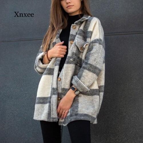 Plaid Hooded Jacket Womens Spring Autumn Winter Top Loose Streetwear Belted Large Size Jacket