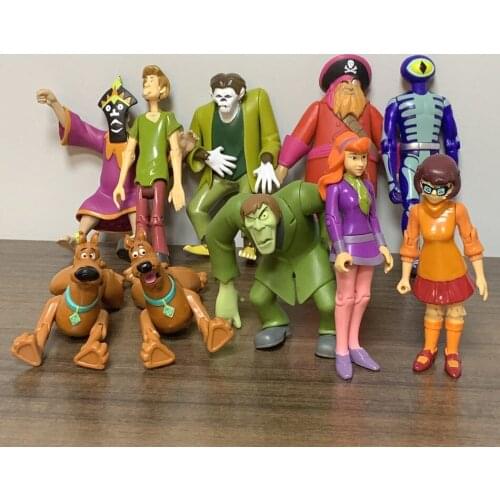 Lot 10Pcs Shaggy Dog Velma Daphne Fred Creeper Monsters Wolf Man 5'' Action Figures Doll Toys Kids Gift