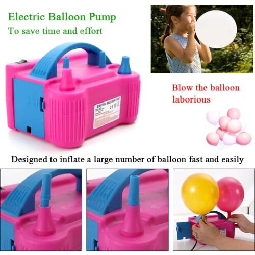 220V-240V Electric High Power Two Nozzle Air Blower Balloon Inflator Pump Fast Portable Inflatable Tool