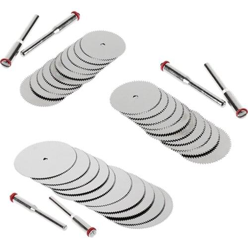 New 10 x 22mm Wood Circular Saw Blade Disc + 2 x Rod Dremel Rotary Cutting Tool