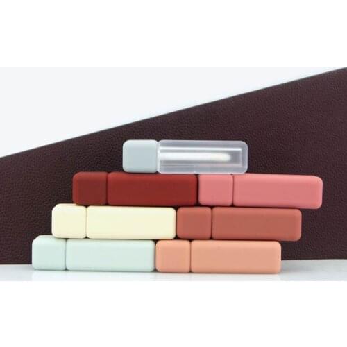 Wholesale 500PCS Lip Gloss Packaging Candy Color Square Empty Lipgloss Tubes 6ml Lip Gloss Bottle Containers Lip Gloss Tubes
