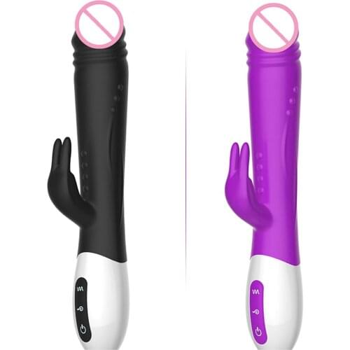 10 Speed Rabbit Vibrator Thrusting Dildo Female Masturbator G Spot Vibrator Rechargeable Clit Stimulator Dildo Sex Toy For Women