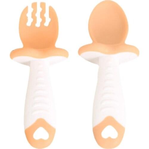 Feed Baby Utensils with a Togo Case Anti-Choke BPA Baby Spoon and Fork Toddler Utensils Toddler Silverware for Baby Led Weaning