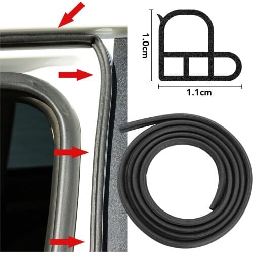 2m Car Door Protector Rubber Sealing Strip for Lada Granta Largus Kalina 4*4 Priora 2110 for BMW E46 E60 E90 E91 E92 E93 F30