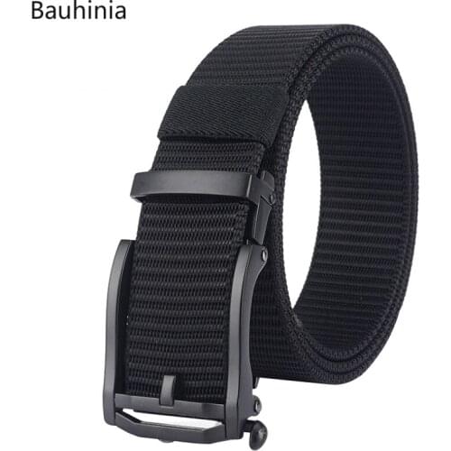 Bauhinia Brand Casual Mens 120*3.4cm Canvas Belt High-quality Breathable Jeans Tactical Belt 2021New