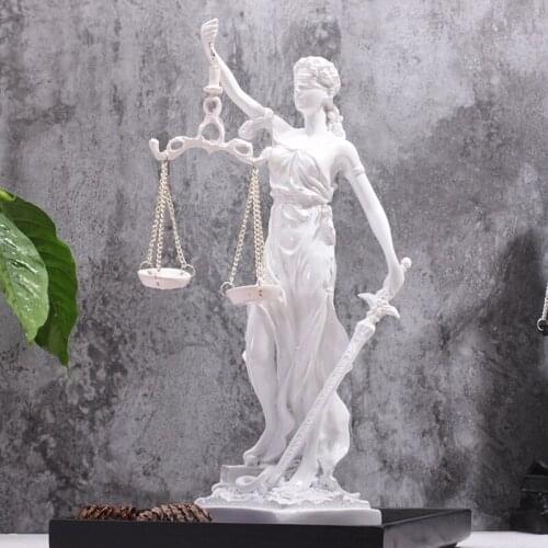 JUSTICE STATUE GODDESS FAIRNESS RESTORATION BALANCE DESKTOP FURNISHINGS CREATIVITY EUROPEAN RESIN CRAFTS NOSTALGIC COFFEE SHOP