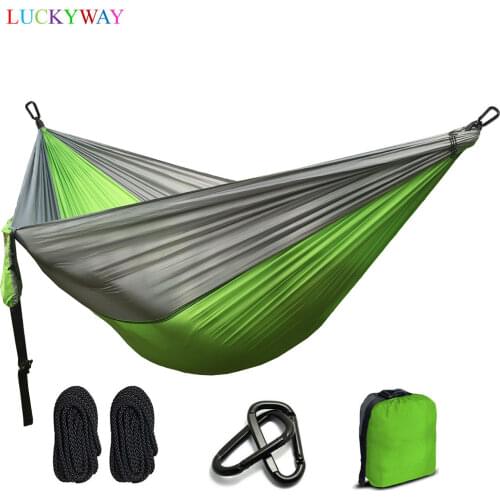Outdoor Camping Hammock Portable Parachute Cloth 2 Person hamaca hamak rede Garden hanging chair sleeping travel swing hamac