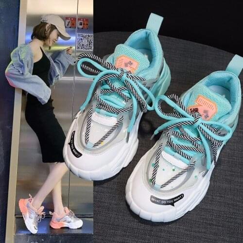 Luxury Designers Platform Sneakers Old Dad Shoes 2021 Women Mesh Breathable Female Chunky Casual Shoes Woman Vulcanized Shoes