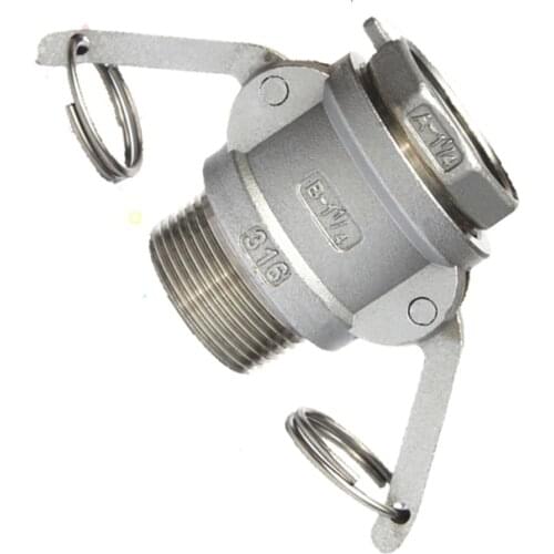 1-1/2" BSP Male x 1-1/2" BSP Female Thread 304 Stainless Steel B + A Type CamLock Fitting Pump Adapter Cam Groove Coupling