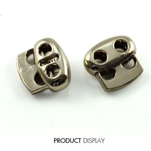 10pcs Pack Cord Lock Toggle Stopper lock Bean Light Gold Toggle Clip NK201