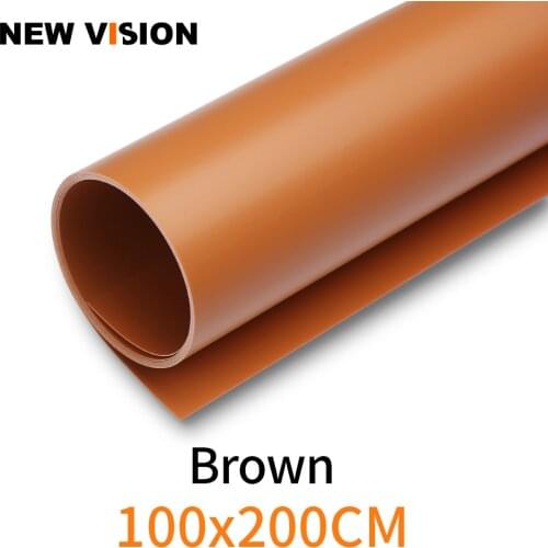 100cm*200cm 39"*79" Brown Seamless Water-proof PVC Backdrop Background Paper for Photo Video Photography Studio